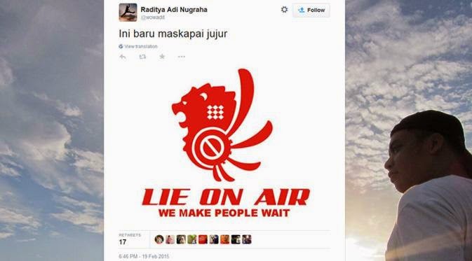 Gambar Meme Lion Air Delay dengan Kata kata Lucu Sindiran