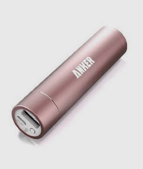 Anker Astro Mini 3000mAh Ultra-Compact Portable Charger Lipstick-Sized External Battery Power Bank Pack for most Smartphones and other USB-charged devices (Apple Adapters- 30 pin and Lightning, NOT Included) - Pink