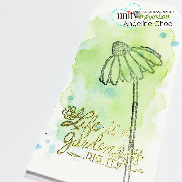 ScrappyScrappy: Watercolor tags #unitystampco #scrappyscrappy #gansaitambi #watercolor #tags #stamp