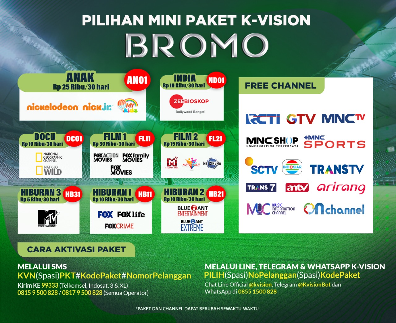 Brosur K Vision Bromo Dan Cartenz Kvision Gol Brosur Terbaru