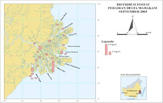 Distribusi fosfat (µg A/l) di lapisan permukaan (0 meter) perairan                    