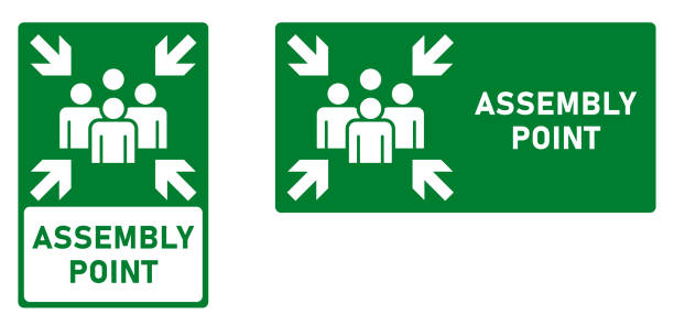 Muster points are designated locations where workers should gather in the event of an emergency.