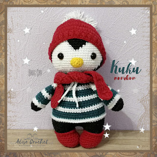 Пингвин Kuku вязаный крючком игрушка амигуруми Kuku Penguin Crochet Amigurumi Toy