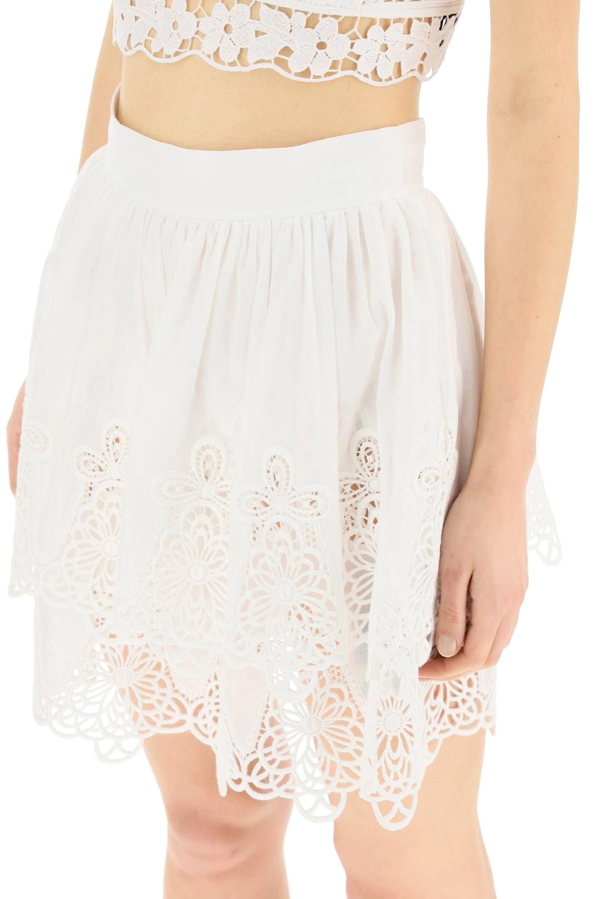 FLOUNCED MINI SKIRT WITH LACE EMBROIDERY by DOLCE & GABBANA (RMNOnline.net / RMNOnline Fashion Group)
