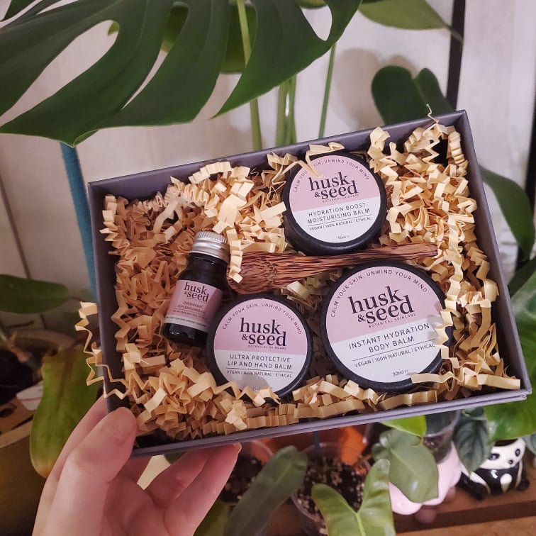 Husk & Seed gift set full of vegan skincare