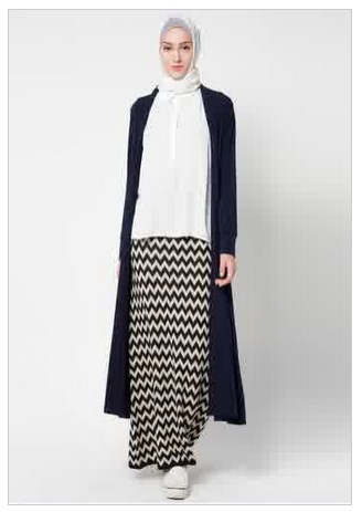 Trend Fashion Baju Muslim Cardigan Panjang Terbaru