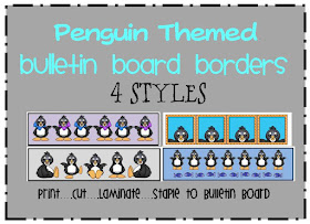 penguins themed bulletin board border