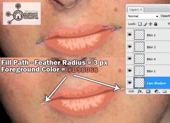 cara membuat kartun vector bibir menggunakan photoshop - tutorial membuat vector di photoshop - membuat foto menjadi kartun dengan photoshop