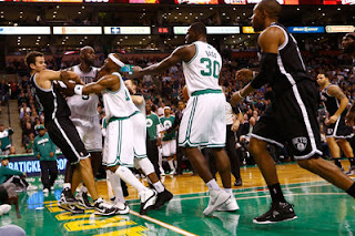 Rajon Rondo, Kris Humphries, Gerald Wallace, KG, Kevin Garnett, New Jersey Nets, Boston Celtics