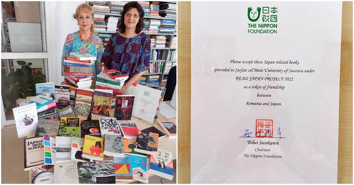Biblioteca USV a primit o donație de 77 de cărți de la o organizație japoneză