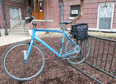 Bike parked at Warde Hall