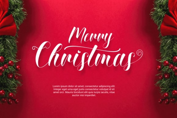 Download Free Font Script Christmas Beauty Day