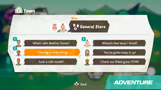 Ring Fit Adventure Nintendo Switch Town menu villager requests