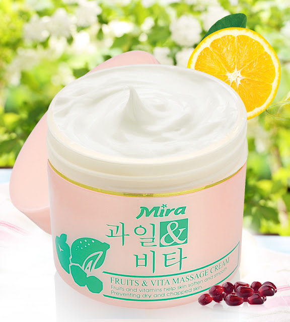 Kem massage hồng Mira Fruit & Vita Massage Cream 300g