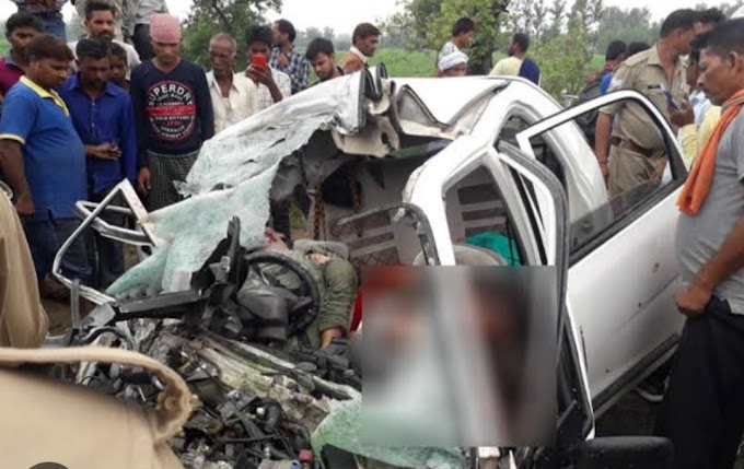 सड़क दुर्घटना में क्राइम ब्रांच इंस्पेक्टर की मौत, गम में डूबा महमदपुर गांव