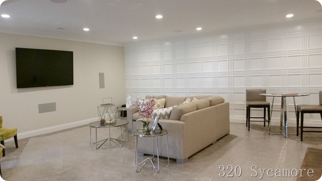 wall treatment in family room