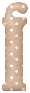 Abecedario Beige con Lunares Blancos. Beige with Polka Dots Abc.