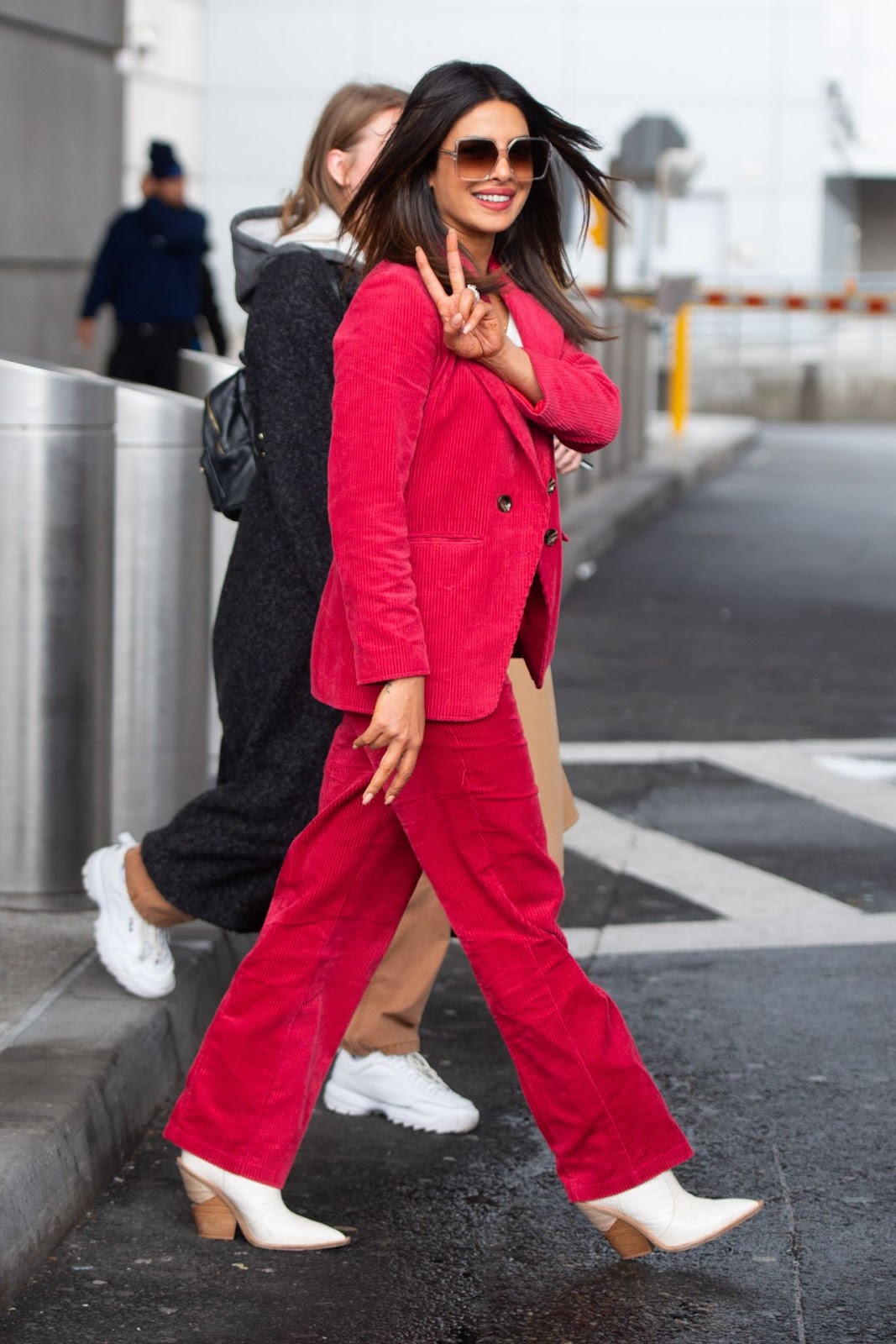 Priyanka Chopra travel style in JFK Airport