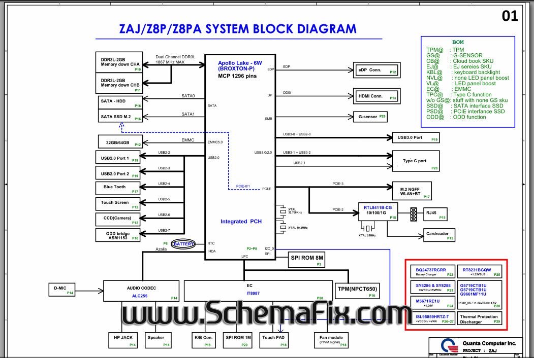 Acer Aspire A315 31 Quanta ZAJ Z8P Z8PA Schematic PDF