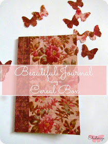 DIY Journal, cereal box recycle, make your own journal