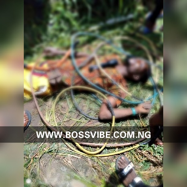 (Photos) Thief Electrocuted While Stealing Cables From A Transformer