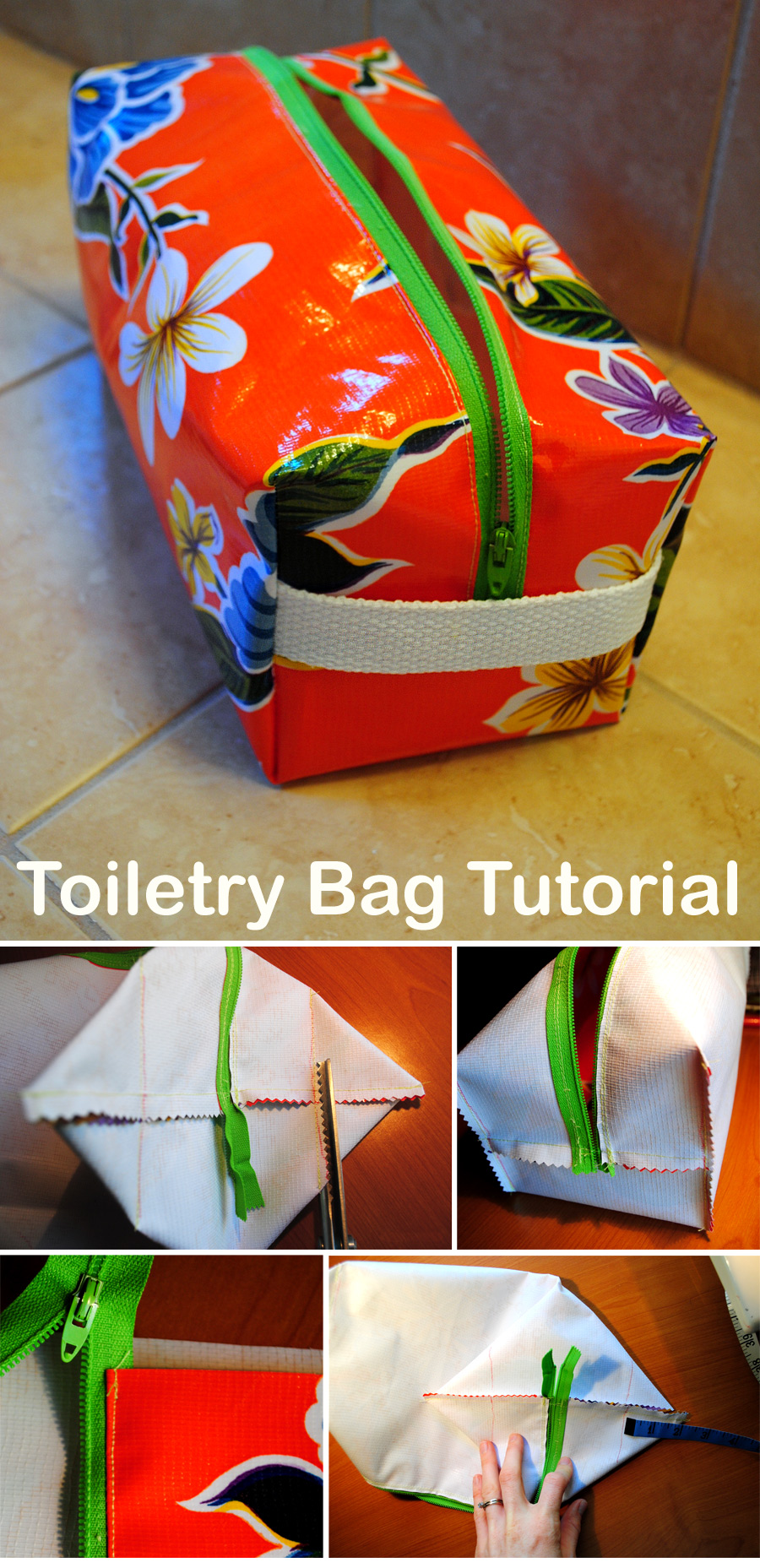 Boxy Travel Toiletry Bag Tutorial