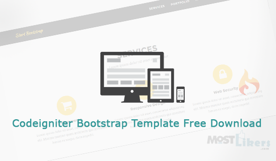 Codeigniter Bootstrap Template Free Download With Basic Setup.