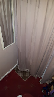 The curtain across my front door where the bogeyman likes to hide