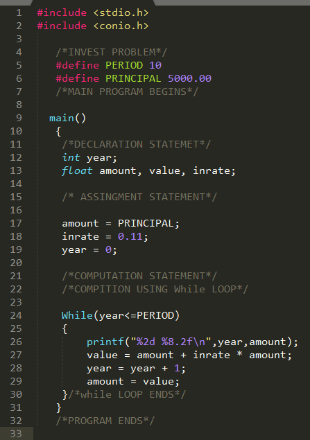 C concept through sample programs