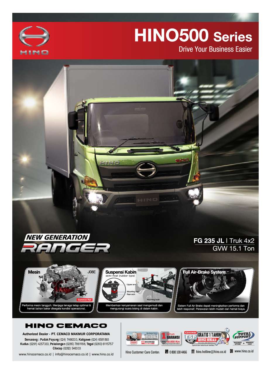 Hino FG 235 JL Harga Promo dan Spek