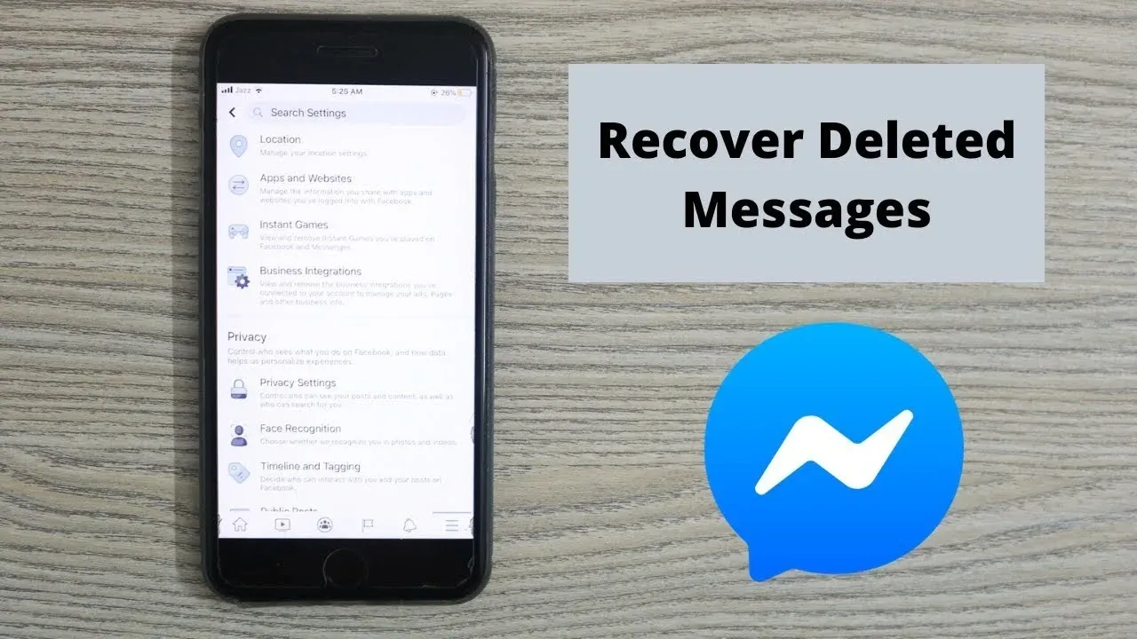 How to view deleted messages on Facebook messenger