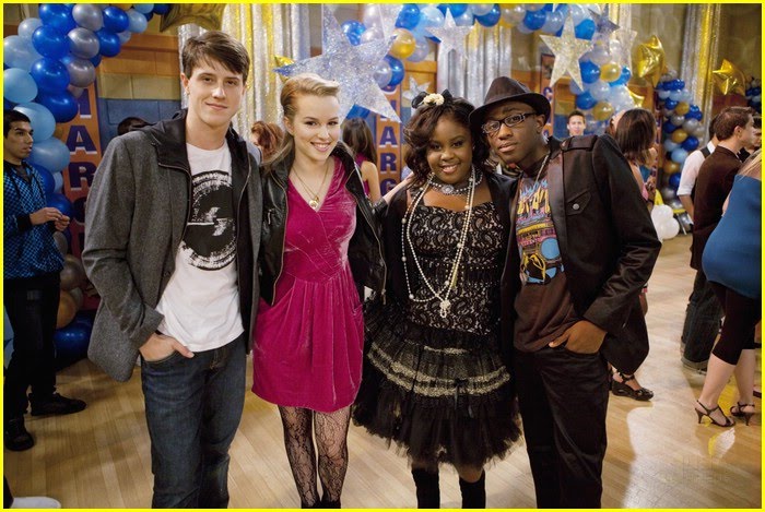Bridgit Mendler and Shane Harper get their groove on in this new still from