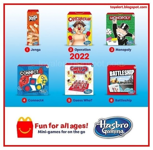 next happy meal toy 2022 hasbro gaming set of 8