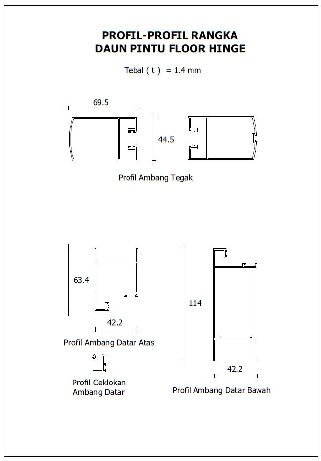 Mengenal profil kusen aluminum dan rangka daun pintu ...