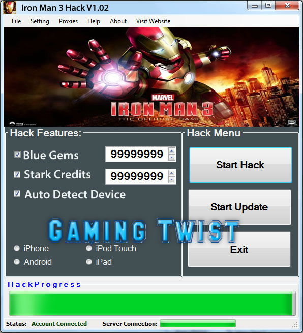 Iron Man 3 Hack Tool for Android and iOS 2013