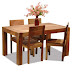 INDIAN HUB DININNG TABLE WITH 4 CHAIR