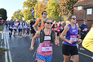 Me in front of John as we start the race.