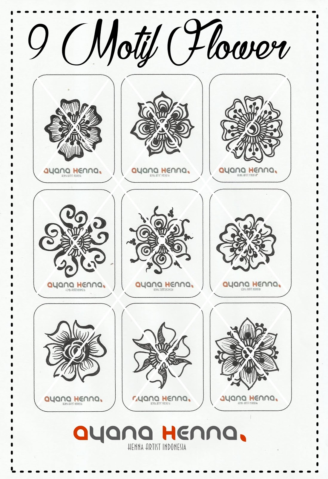 9 Motif Bunga Ayana Henna