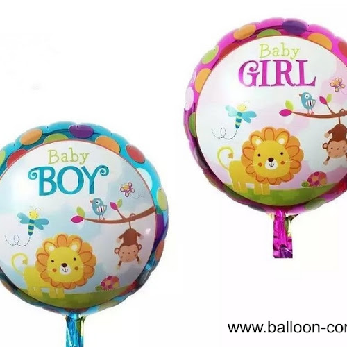 Balon Foil Bulat Baby Boy & Baby Girl