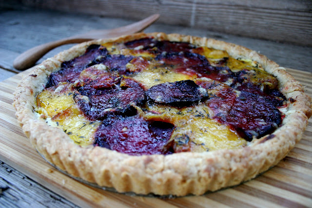 Red & Golden Beet & Goat Cheese Tart