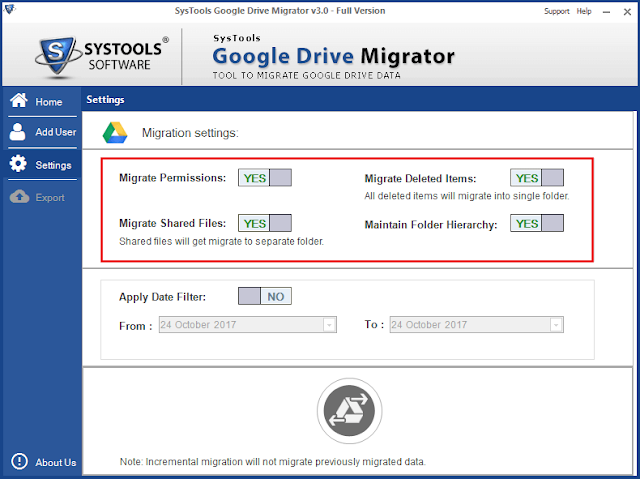 migration settings