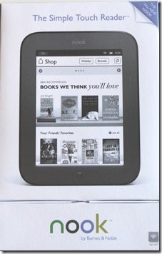 the new nook simple touch e-reader