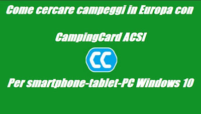 Come cercare campeggi in Europa con smartphone: CampingCard ACSI