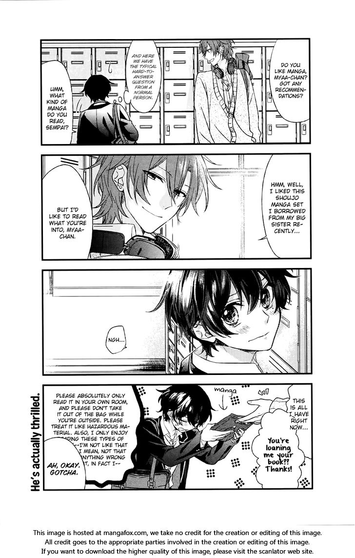 Sasaki to Miyano manga panel (๑>◡<๑)