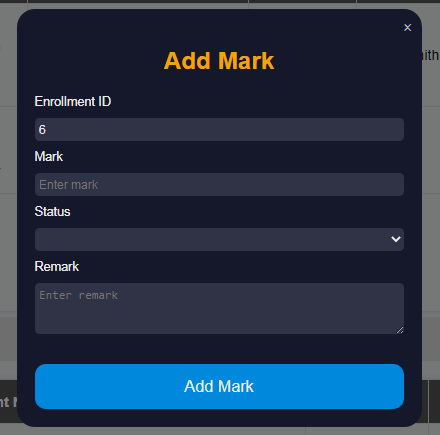 courses - add mark