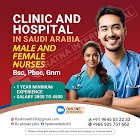 Urgently Required Male and Female Nurses for Clinic and Hospitals in Saudi Arabia