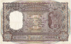 Image of 1000 Rupees Notes Indian Currency