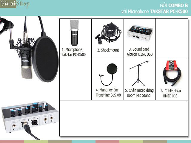 Micro thu âm Takstar PC-K500