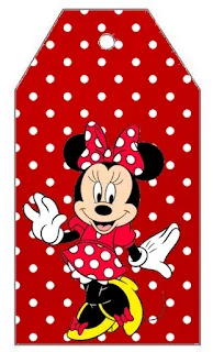 Minnie in Red and Polka Dots Free Printable Tags.