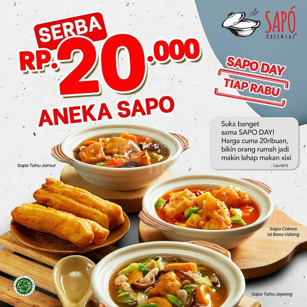 SAPO ORIENTAL Promo SAPO DAY – Aneka Sapo harga Serba Rp 20.000